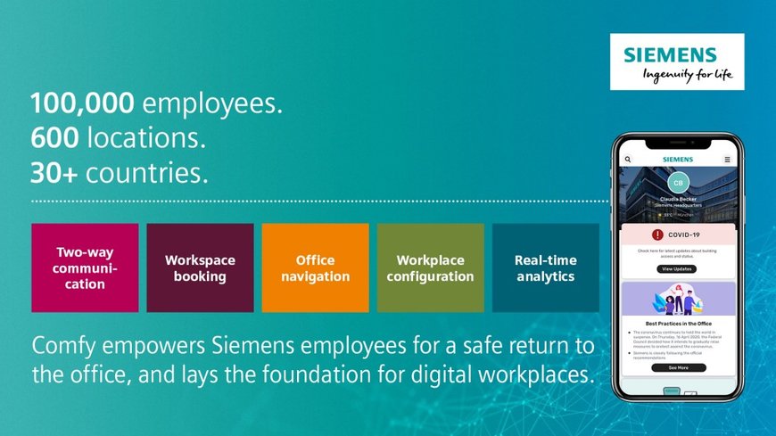 600 sites de Siemens vont être équipés de l’application Comfy